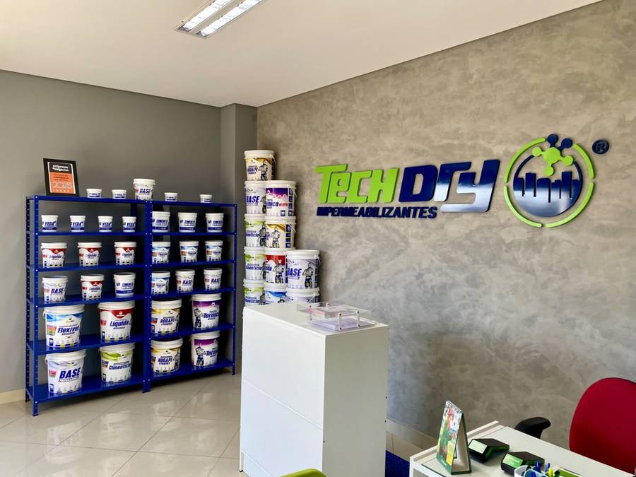 Showroom com toda a linha TechDry exposta